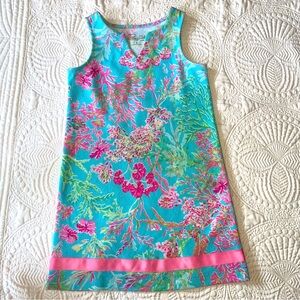 Pappagallo girls under water floral tropical dress